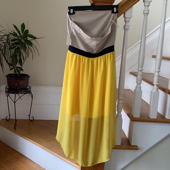 HIGH LOW Nude & Yellow Dress 💛 - Picture 2 of 9